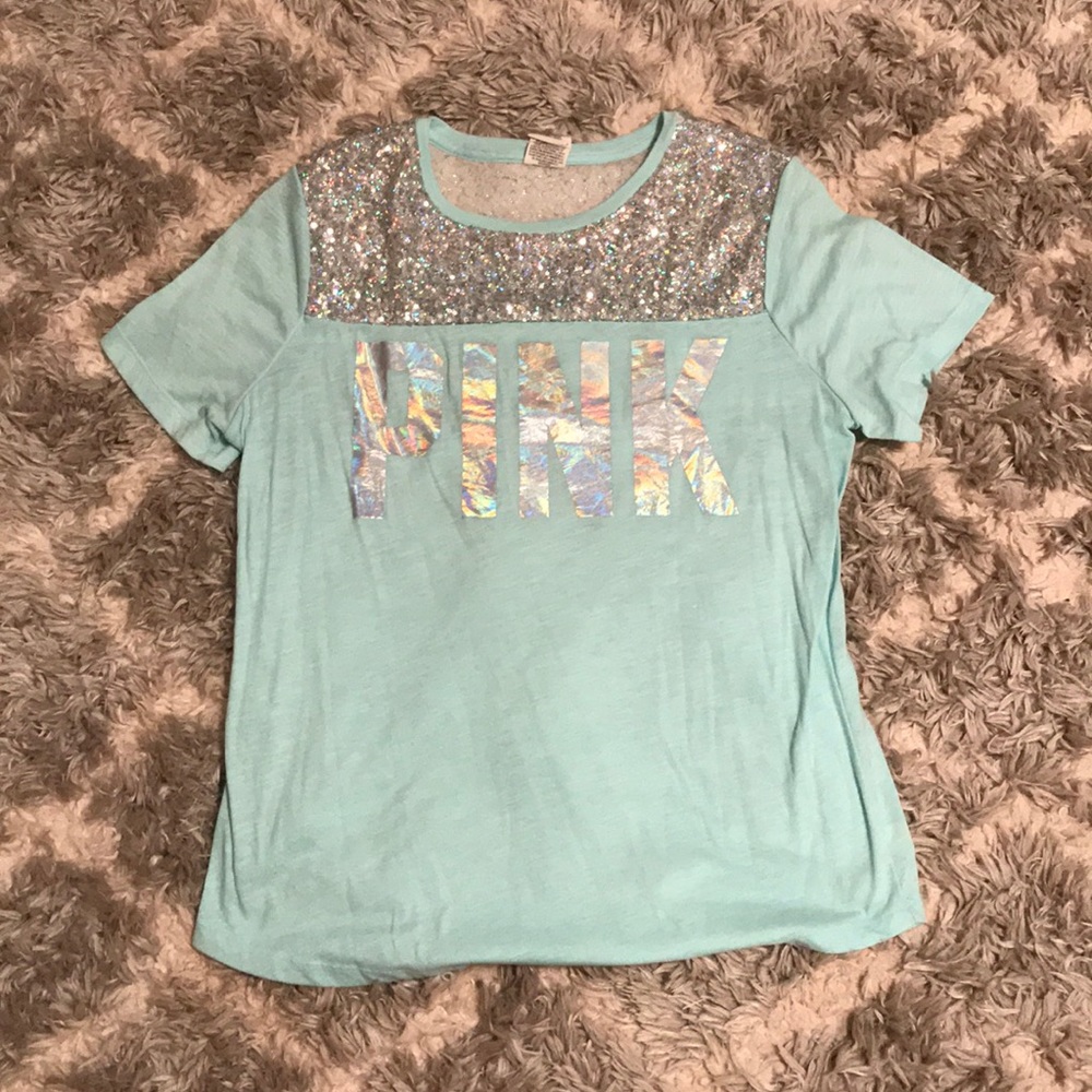 Pink sequin top